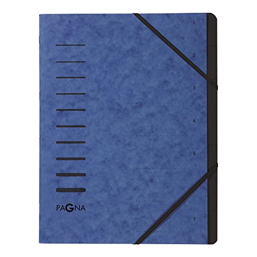 Pagna 40058-02 Ordnungsmappe, 7-teilig, 1-7, blau, 1 Stück von Pagna