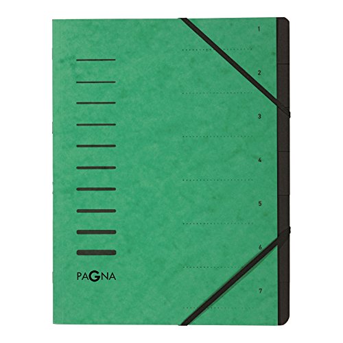 Pagna 40058-03 Ordnungsmappe, 7-teilig, 1-7, grün von Pagna