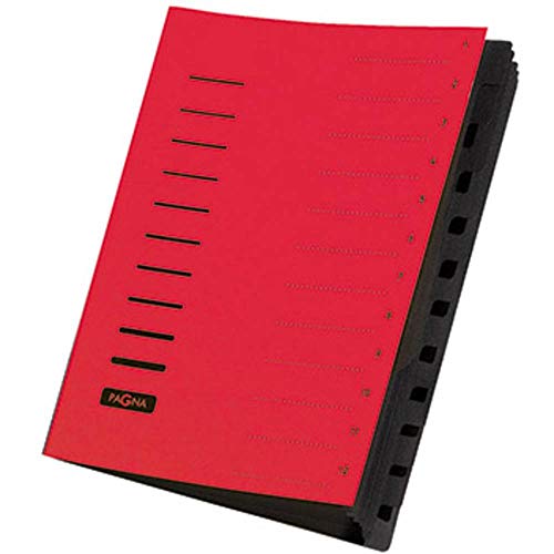 Pagna 40059-01 Ordnungsmappe, 12-teilig, 1-12, rot, 3 Stück Pagna 40059-01 Ordnungsmappe, 12-teilig, 1-12, rot, 3 Stück von Pagna