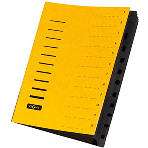 Pagna 40059-05 Ordnungsmappe, 12-teilig, 1-12, gelb 1 Stück Pagna 40059-05 Ordnungsmappe, 12-teilig, 1-12, gelb 1 Stück von Pagna