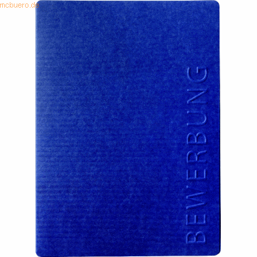 15 x Pagna Bewerbungsmappe Stream 2-teilig Premium-Karton blau von Pagna