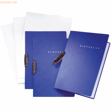 Pagna Bewerbungsset Swing 2-teilig blau 3 Mappen+Versandtaschen von Pagna