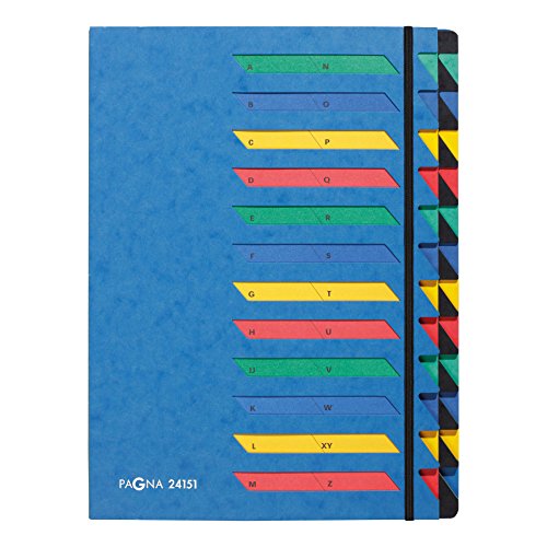 Pagna Deskorganizer Classic (Sammelmappe, 24 Fächer, A-Z) blau von Pagna
