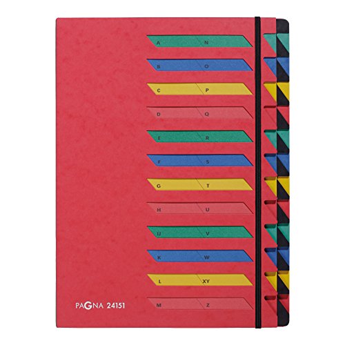 Pagna Deskorganizer Classic (Sammelmappe, 24 Fächer, A-Z) rot von Pagna