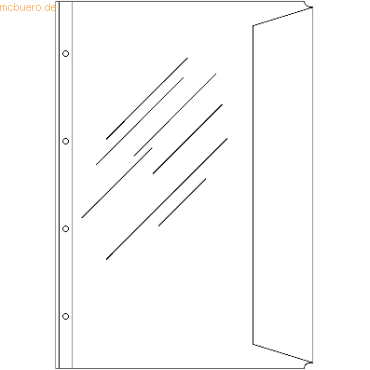 Pagna Dokumentenhüllle A4 215x305mm mit Klappe seitlich 5 Stück von Pagna