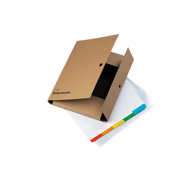 Pagna Dokumentenmappe Pur - A4 natur 5-tlg. XXL-Register und 5 Dokumen von Pagna