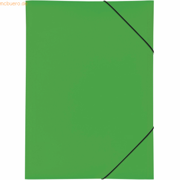 8 x Pagna Gummizugmappe A3 grün PP 3 Einschlagklappen von Pagna