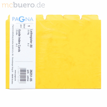 Pagna Leitregister A6 A-Z Pressspan gelb Pagna Leitregister A6 A-Z Pressspan gelb von Pagna