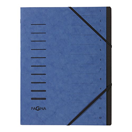 Pagna Ordnungsmappe 12-teilig aus Pressspan, 4005902, 1 Stück,blau Pagna Ordnungsmappe 12-teilig aus Pressspan, 4005902, 1 Stück,blau von Pagna