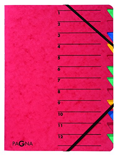 Pagna Ordnungsmappe Easy (Sammelmappe, 12 Fächer, 1-12) rot von Pagna