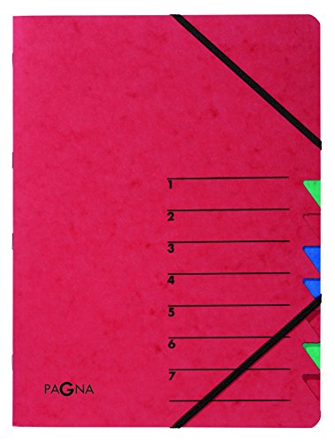 Pagna Ordnungsmappe Easy (Sammelmappe, 7 Fächer, 1-7) rot von Pagna