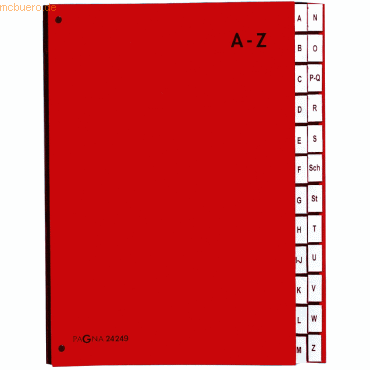 Pagna Pultordner A-Z Color-Einband rot von Pagna