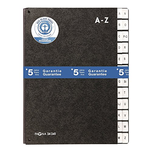 Pagna Pultordner Classic (Pultmappe, 24 Fächer, A-Z, schwarz, 3) von Pagna