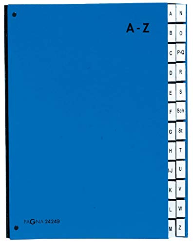 Pagna Pultordner Color (Pultmappe, 24 Fächer, A-Z) (blau | 3er Pack) von Pagna