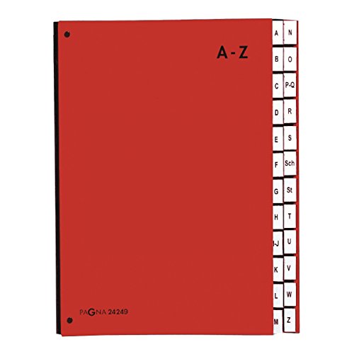 Pagna Pultordner Color (Pultmappe, 24 Fächer, A-Z) rot von Pagna