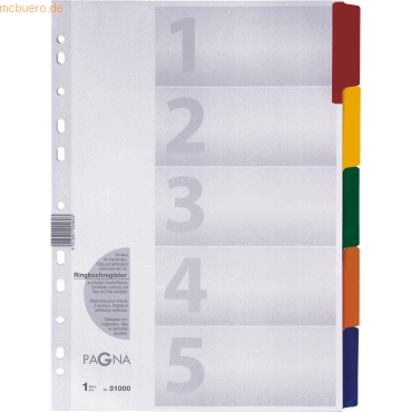 40 x Pagna Register A4 5-teilig Mylar-Karton von Pagna