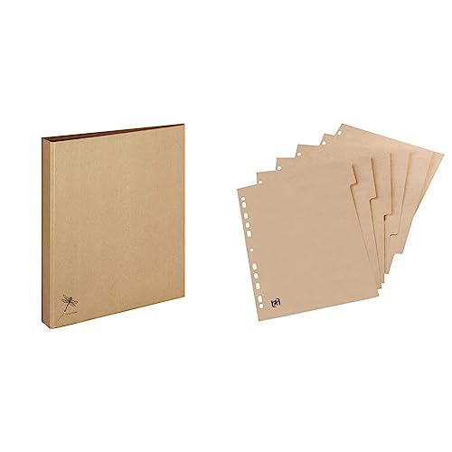Pagna Ringbuch A4 Pur, praktische 2-Ring-Mechanik, stabiler Graukarton mit Kraftpapier überzogen & Oxford Register Touareg, DIN A4, 6-teilig, aus Recycling-Kraftkarton, beige Pagna Ringbuch A4 Pur, praktische 2-Ring-Mechanik, stabiler Graukarton mit Kraftpapier überzogen & Oxford Register Touareg, DIN A4, 6-teilig, aus Recycling-Kraftkarton, beige von Pagna