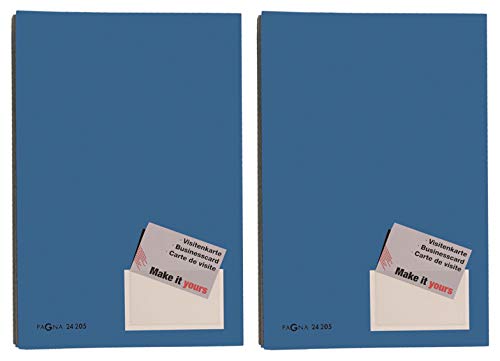 Pagna Unterschriftsmappe, 20-teilig, mit Color-Einband und dehnbarem Rücken (2X Blau) von Pagna