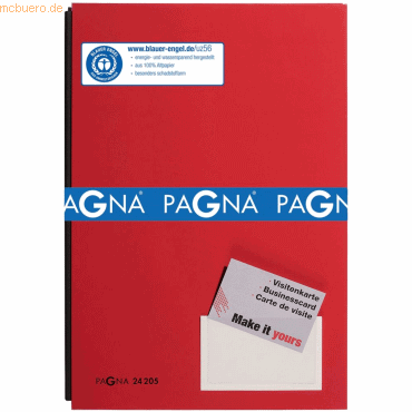 Pagna Unterschriftsmappe 20 Fächer Color rot von Pagna