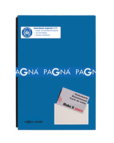 Pagna Unterschriftsmappe blau, 20-teilig, mit Color-Einband und dehnbarem Rücken von Pagna