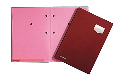 Pagna Unterschriftsmappe de Luxe 10-teilig, mit hochwertigem Kunststoff-Einband dehnbarem Rücken, rosa Löschkarton von Pagna