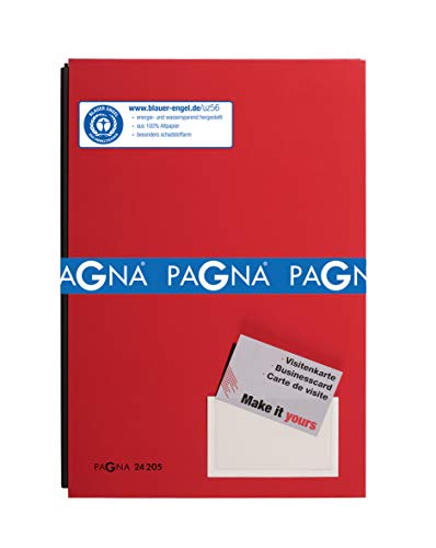 Pagna Unterschriftsmappe rot, 20-teilig, mit Color-Einband und dehnbarem Rücken von Pagna