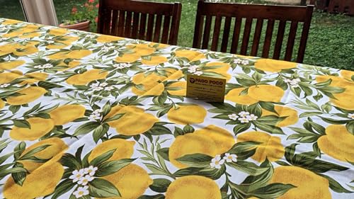 Pago Poco Rechteckige Tischdecke mit Zitronen- und Zweigmuster...100% Baumwolle..Maße: 140x180-140x240...Bester Preis!!!!! (140X240) von Pago Poco