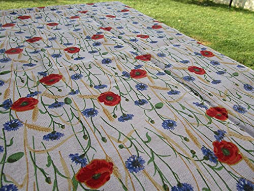 Pago Poco Rechteckige Tischdecke aus Baumwollmischung, Motiv: Papaani und Blumen, Maße: 140 x 230 cm Pago Poco Rechteckige Tischdecke aus Baumwollmischung, Motiv: Papaani und Blumen, Maße: 140 x 230 cm von Pago Poco