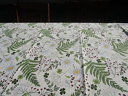 Runde Tischdecke 100% Baumwolle Muster Blumen und Margerite... Größe: 180 cm. Made in Italy. Neues 2022!!!! von Pago Poco