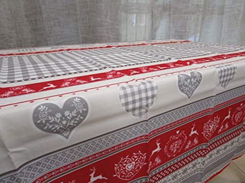 Tischdecke rechteckig, schmutzabweisend, Motiv: Tiroler von Weihnachten, 100 % wasserabweisend, Maße: 140 x 180 cm. von Pago Poco
