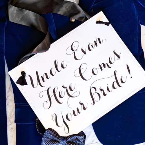 Pahdecor Schild mit Aufschrift "Here Comes the Bride", personalisierbar, 25,4 x 20,3 cm, PVC von Pahdecor