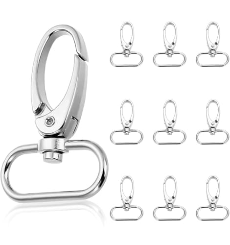 10 Stücke Schlüsselanhänger D-Ringen,Schwenkverschluss Karabinerhaken Hummer und Schlüsselanhänger Set,Schwenker Schlüsselring Verschluss Schwenk 360° Drehbar Karabinerhaken 10 Stücke Schlüsselanhänger D-Ringen,Schwenkverschluss Karabinerhaken Hummer und Schlüsselanhänger Set,Schwenker Schlüsselring Verschluss Schwenk 360° Drehbar Karabinerhaken von Paicreate