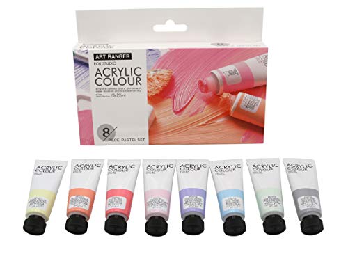 Art Ranger Acrylfarben Set Pastell 8 Tuben je 22ml, zum Malen auf Leinwand, Pastellfarben Acryl, Softtöne von Paintersisters