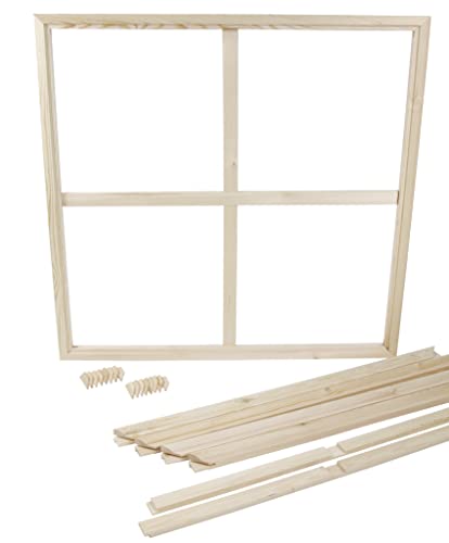 Keilrahmenleisten-Set - 2x 80x120 cm zum Selberbauen, Keilrahmen Bausatz für Leinwand im Doppel-Set mit Keilen und Streben, Keilrahmenleisten-Set - 2x 80x120 cm zum Selberbauen, Keilrahmen Bausatz für Leinwand im Doppel-Set mit Keilen und Streben, von Paintersisters
