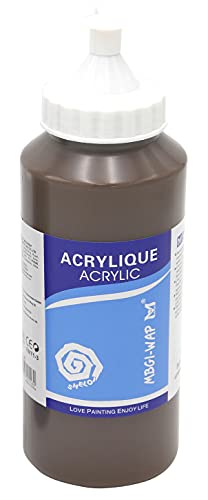 MAGI® Künstler-Acrylfarbe je 500 ml, in 24 feinen Farbtönen, freie Farbwahl, Acryl, Malfarbe im Dosiergebinde (20-umbra gebrannt) von Paintersisters