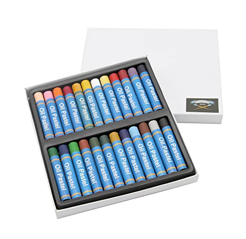 Paintersisters Ölpastelle WASSERVERMALBAR 24er Set in kräftigen Farben, zum Malen + Zeichnen, Kreiden für Künstler, Schulen & KiGa, ungiftig von Paintersisters