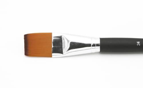 Paintersisters® Soft Flachpinsel Größe 24 – Künstler Pinsel mit gerader Spitze für Aquarell, Acrylmalerei, Ölfarben zum Malen auf Keilrahmen von Paintersisters