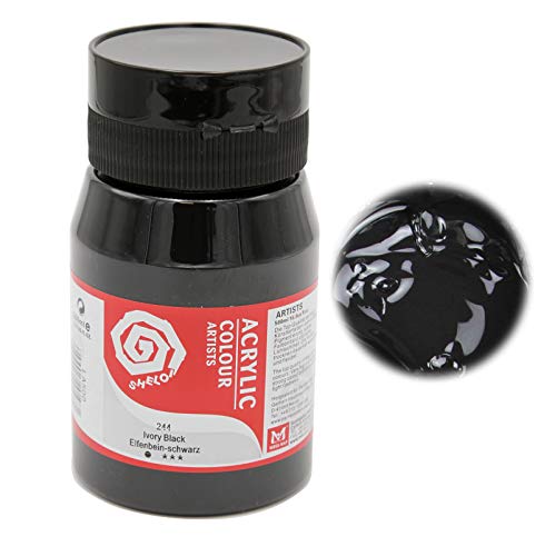 ARTIST Künstler- Acrylfarbe, hochpigmentierte Top-Qualität in 500 ml Vorratsgebinde 22 elfenbeinschwarz ARTIST Künstler- Acrylfarbe, hochpigmentierte Top-Qualität in 500 ml Vorratsgebinde 22 elfenbeinschwarz von Paintersisters