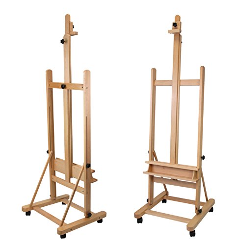 Paintersisters® Atelier Staffelei Lima - für Keilrahmen bis 220 cm, Studio-Staffelei aus massivem Buchenholz FSC®, Holzstaffelei von Paintersisters