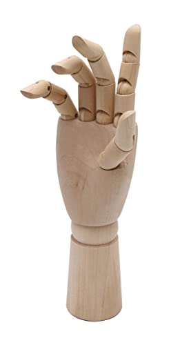 Paintersisters® Gliederhand, 30 cm Rechts, Holzhand beweglich, Modellhand Mannequin Handmodell Zeichenpuppe von Paintersisters