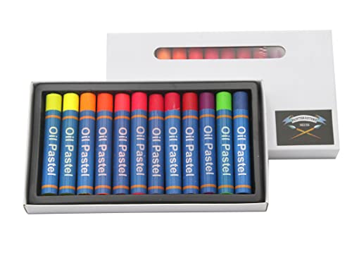 Paintersisters® Ölpastelle NEON-Farben 12er Set in kräftigen Farben, zum Malen + Zeichnen, Kreiden für Künstler, Schulen & KiGa, ungiftig von Paintersisters