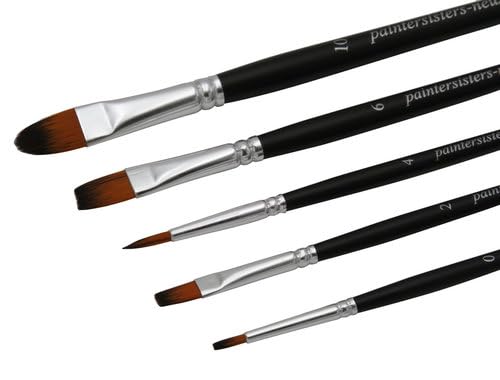 Paintersisters Pinselset Soft 5er-Set Riva, Profi Künstler Pinsel-Set für Acryl, Öl, Aquarell, Gouache - Farben & Malerei Paintersisters Pinselset Soft 5er-Set Riva, Profi Künstler Pinsel-Set für Acryl, Öl, Aquarell, Gouache - Farben & Malerei von Paintersisters