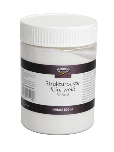 Paintersisters® Strukturpaste fein 500 ml/670 gr, Strukturmedium für Reliefs, Modelliermasse für Acrylmalerei, Spachtelmasse mischbar mit Sand von Paintersisters