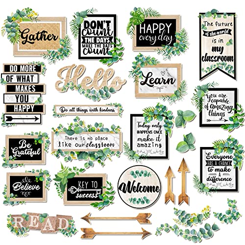 26 Stück Eukalyptus Klassenzimmer Pinnwand Set Klassenzimmer positive Sprüche Akzente inspirierende Ausschnitte motivierende Galerieschilder für Schulanfang Klassenzimmer Büro Zuhause Kinderzimmer 26 Stück Eukalyptus Klassenzimmer Pinnwand Set Klassenzimmer positive Sprüche Akzente inspirierende Ausschnitte motivierende Galerieschilder für Schulanfang Klassenzimmer Büro Zuhause Kinderzimmer von Pajean