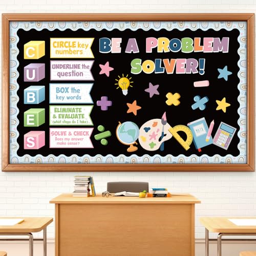 Pajean Mathematik-Pinnwand, Mathematikwürfel, Klassenzimmer-Dekoration, als Problemlöser, Boho-Ausschnitt für den Schulanfang, Fenster, Tür, Wand, Grundschule, Vorschullehrer, Zubehör Pajean Mathematik-Pinnwand, Mathematikwürfel, Klassenzimmer-Dekoration, als Problemlöser, Boho-Ausschnitt für den Schulanfang, Fenster, Tür, Wand, Grundschule, Vorschullehrer, Zubehör von Pajean