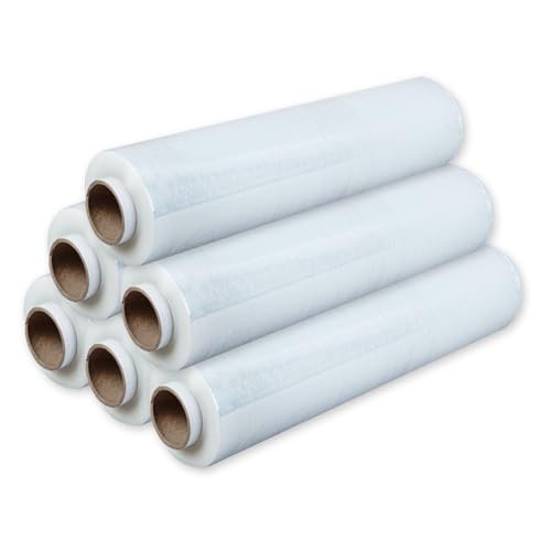 Pak Technik Stretchfolie 23my transparent 1,5 kg, Länge 273m, Breite 50cm, Verpackungsmaterial, Verpackungsfolie auf Rolle, Folie Für Möbel, Umzugsfolie, 6 Rollen Pak Technik Stretchfolie 23my transparent 1,5 kg, Länge 273m, Breite 50cm, Verpackungsmaterial, Verpackungsfolie auf Rolle, Folie Für Möbel, Umzugsfolie, 6 Rollen von Pak Technik