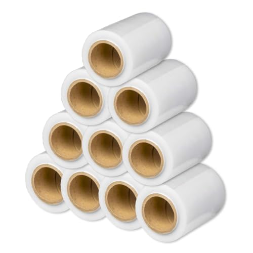 Pak Technik Stretchfolie Minirolle 23my transparent 300g 10 Stück, Länge 260m, Breite 10cm, Verpackungsfolie auf Rolle, Folie Für Möbel, Umzugsfolie, 10 Rollen Pak Technik Stretchfolie Minirolle 23my transparent 300g 10 Stück, Länge 260m, Breite 10cm, Verpackungsfolie auf Rolle, Folie Für Möbel, Umzugsfolie, 10 Rollen von Pak Technik