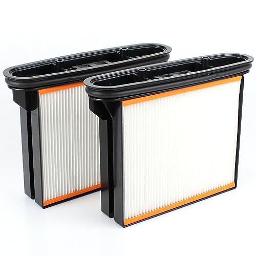 2x Premium Filter Faltenfilter-Kassette geeignet für Bosch GAS 25 - GAS25 | GAS 50 - GAS50 | GAS 50M - GAS50M | GAS25L SFC | kompatibel mit Bosch 2607432014, 2607432015, 2607432016, 2607432017 von PakTrade