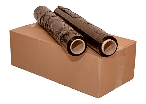 1 Rolle Stretchfolie 250 m x 500 mm Palettenfolie Verpackungsfolie 23 my 1,5 kg Schwarz von Paket AG