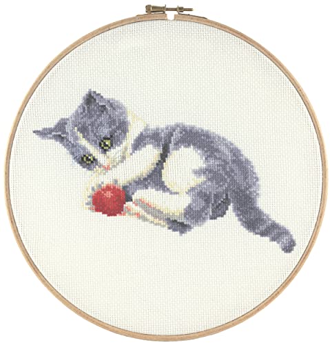 Pako Kreuzstich-Set Cat by Francien - Sticksets für Erwachsene - Gezählter Aida-Stoff - 21 x 16 cm von Pako